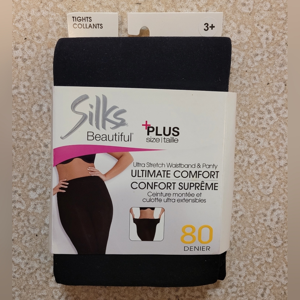 Silks Beautiful Black Plus Size Tights
